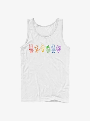 Animal Crossing Line Art Rainbow Tank