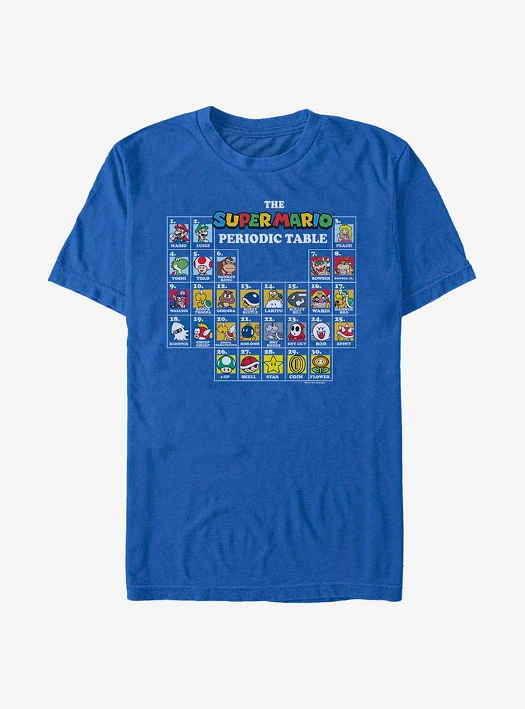 Nintendo Super Mario Periodic Table T-Shirt