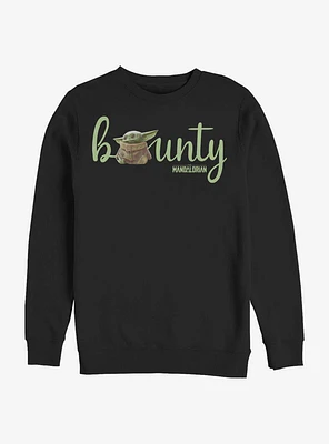 Star Wars The Mandalorian Bounty Child Text Crew Sweatshirt