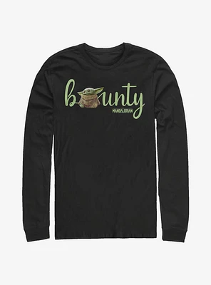 Star Wars The Mandalorian Bounty Child Text Long-Sleeve T-Shirt