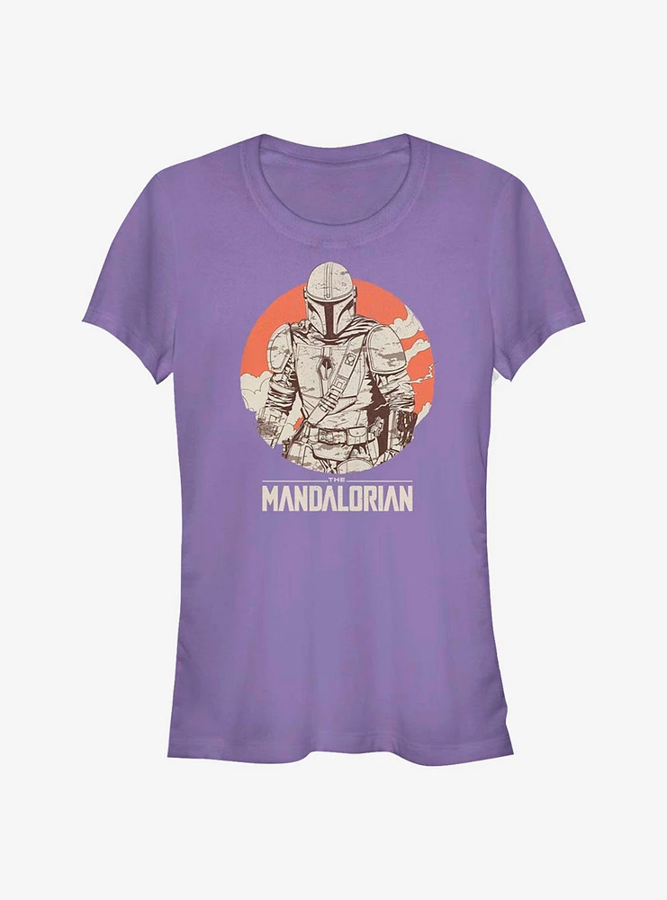 Star Wars The Mandalorian Orange Rider Girls T-Shirt