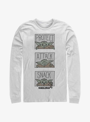 Star Wars The Mandalorian Child Comic Panel Long-Sleeve T-Shirt