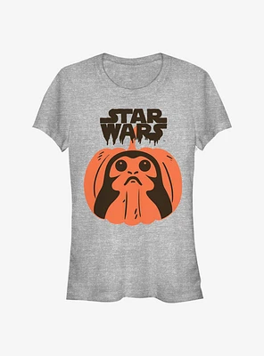 Star Wars: The Last Jedi Porg Pumpkin Girls T-Shirt