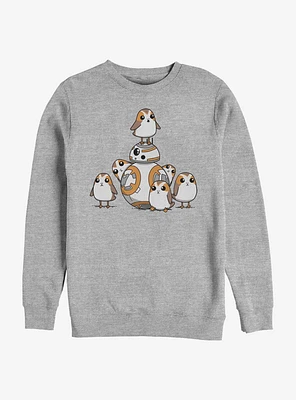 Star Wars: The Last Jedi BB-8 And Porgs Crew Sweatshirt