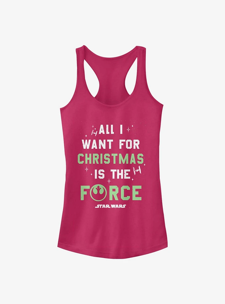 Star Wars Christmas Force Girls Tank