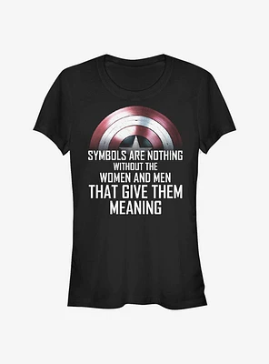 Marvel The Falcon And Winter Soldier Symbols Girls T-Shirt