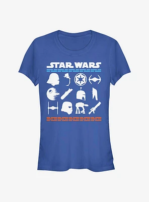 Star Wars Lucas Film Stacked Girls T-Shirt