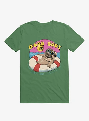 Ocean Pug Good Buoy! Kelly Green T-Shirt