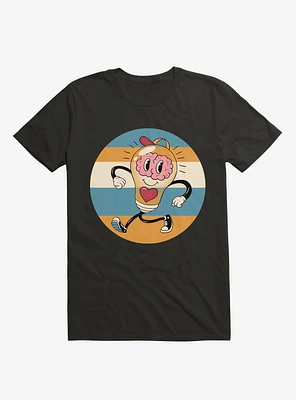 Happy Within Light Bulb Black T-Shirt