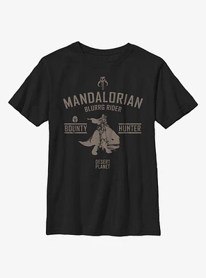Star Wars The Mandalorian Blurrg Rider Youth T-Shirt