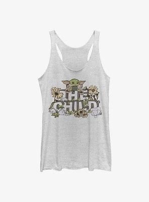 Star Wars The Mandalorian Vintage Flower Child Girls Tank