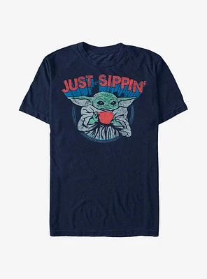 Star Wars The Mandalorian Child Just Sippin' T-Shirt