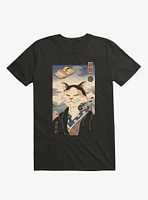 Sushi Nekoyo-E Black T-Shirt