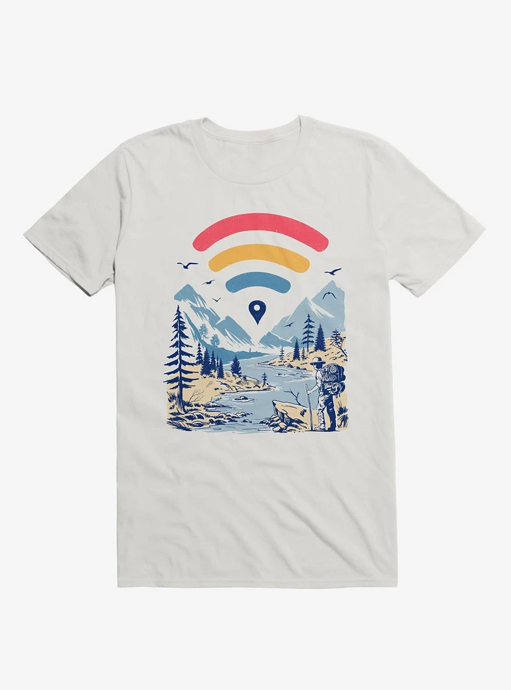 Internet Explorer Nature Scene White T-Shirt
