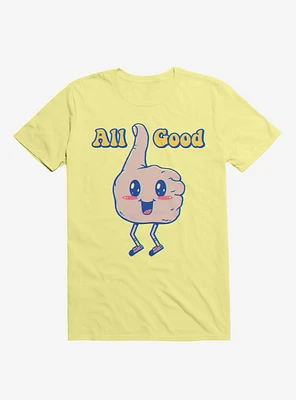 It's All Good Thumbs Up Corn Silk Yellow T-Shirt