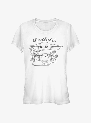 Star Wars The Mandalorian Flower Child Girls T-Shirt