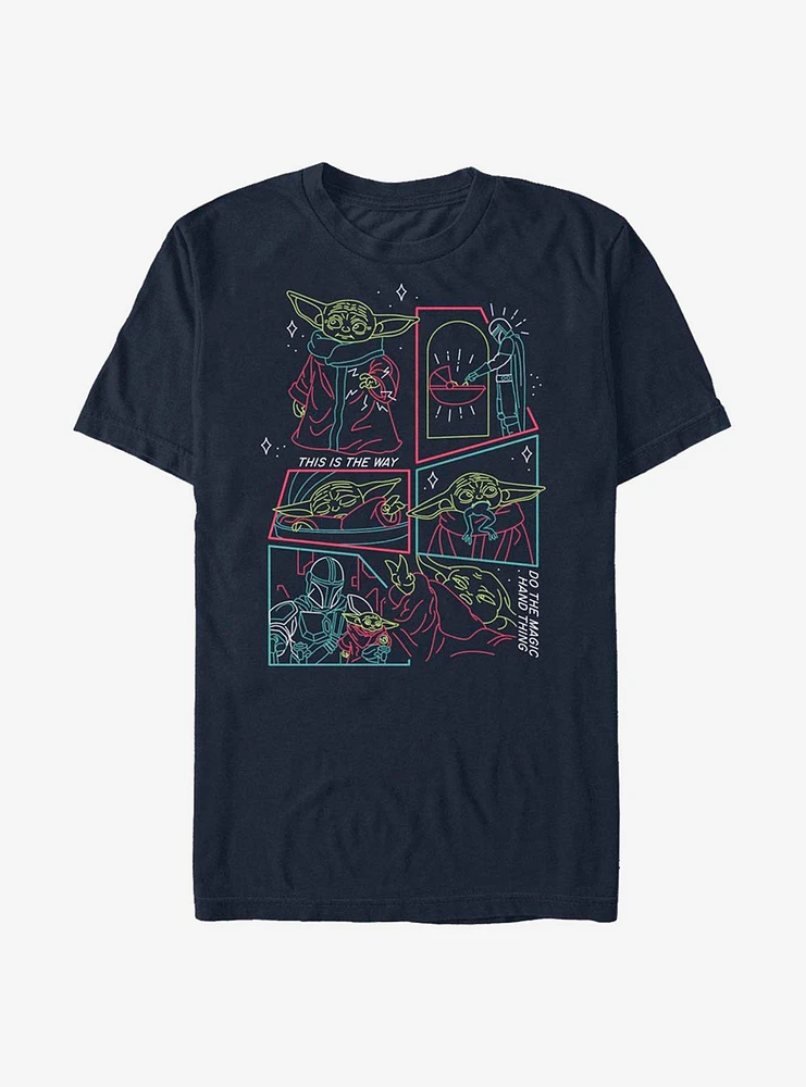 Star Wars The Mandalorian Line Scenes T-Shirt