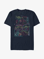 Star Wars The Mandalorian Line Scenes T-Shirt