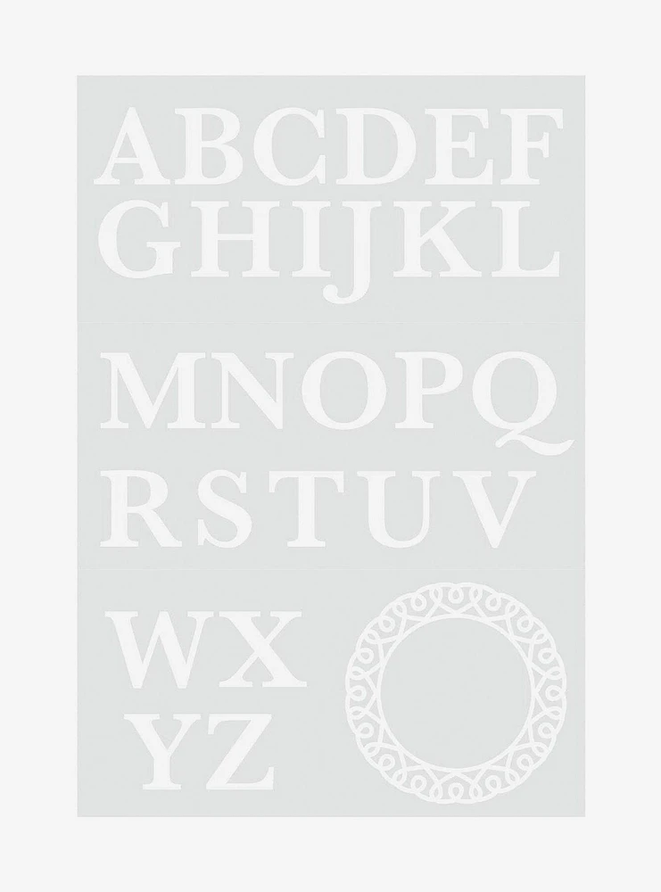 White Serif Monogram Peel And Stick Giant Wall Decals