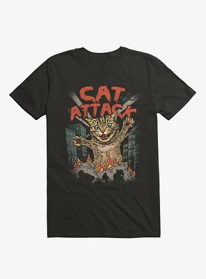 Cat Attack Black T-Shirt