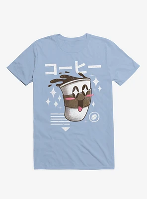 Kawaii Coffee Light Blue T-Shirt