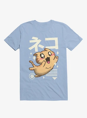 Kawaii Feline Light Blue T-Shirt