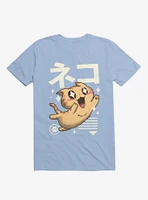 Kawaii Feline Light Blue T-Shirt