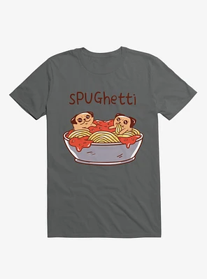 Spughetti Spaghetti Pugs Charcoal Grey T-Shirt