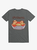 Spughetti Spaghetti Pugs Charcoal Grey T-Shirt