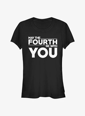 Star Wars May The Fourth Be With You Logo Girls T-Shirt