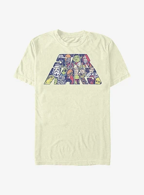 Star Wars Slant Characters Logo T-Shirt