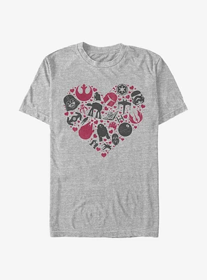 Star Wars Heart Icons T-Shirt