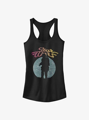 Star Wars Boba Fett Silhouette Girls Tank