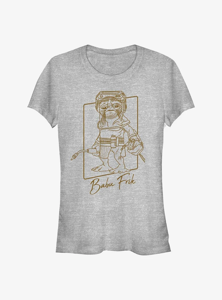 Star Wars: The Rise of Skywalker Babu Frik Outline Girls T-Shirt