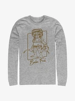 Star Wars: The Rise of Skywalker Babu Frik Outline Long-Sleeve T-Shirt