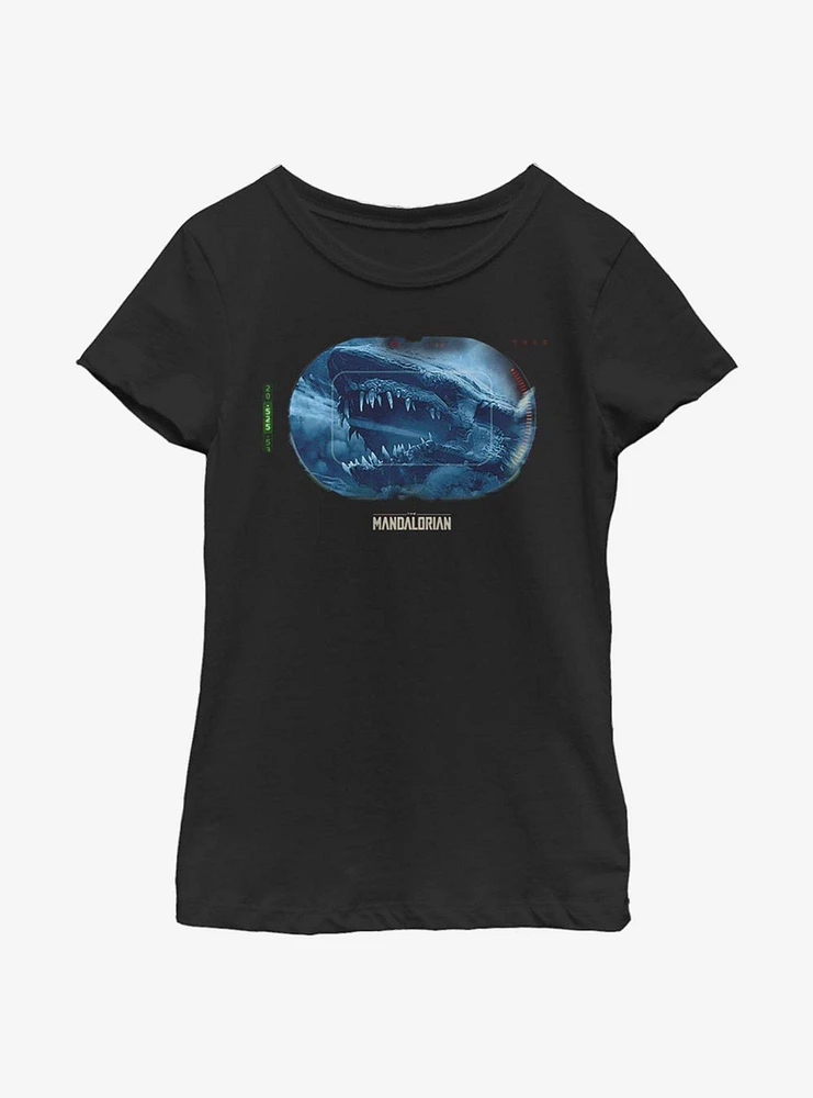 Star Wars The Mandalorian Dragon Targeted Youth Girls T-Shirt