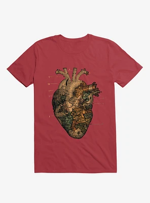 I'll Find You Heart World Map Red T-Shirt