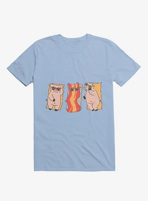 Sunscreen Pigs And Bacon Light Blue T-Shirt