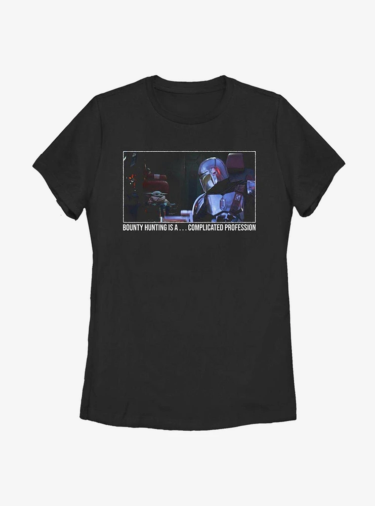 Star Wars The Mandalorian Child Complications Womens T-Shirt
