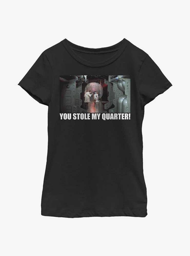 Star Wars You Stole My Quarter! Youth Girls T-Shirt