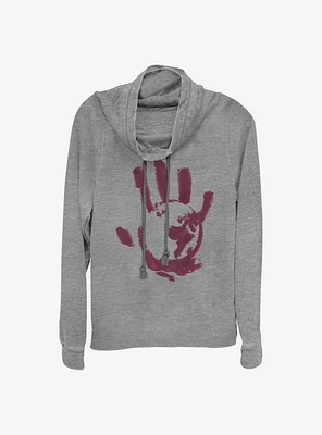 Marvel The Falcon And Winter Soldier Bloody Hand Cowlneck Long-Sleeve Girls Top
