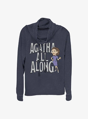 Marvel WandaVision Agatha All Along Cowlneck Long-Sleeve Girls Top