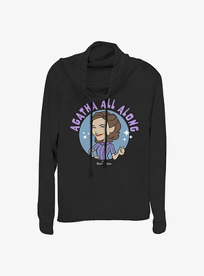 Marvel WandaVision Agatha All Along Frame Cowlneck Long-Sleeve Girls Top