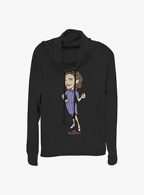 Marvel WandaVision Retro Agatha Cowlneck Long-Sleeve Girls Top