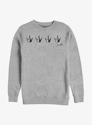 Disney Cruella Crowns Crew Sweatshirt