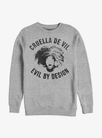 Disney Cruella Evil By Design Crew Sweatshirt