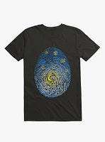 Aurora Fingerprint Black T-Shirt