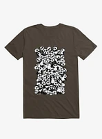 Dia De Los Muertos Panda Party Brown T-Shirt