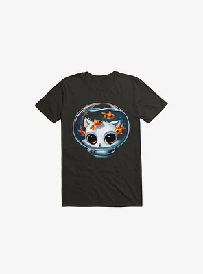 Castronaut Cat Black T-Shirt