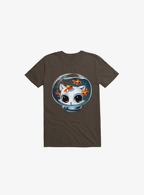 Castronaut Cat Brown T-Shirt